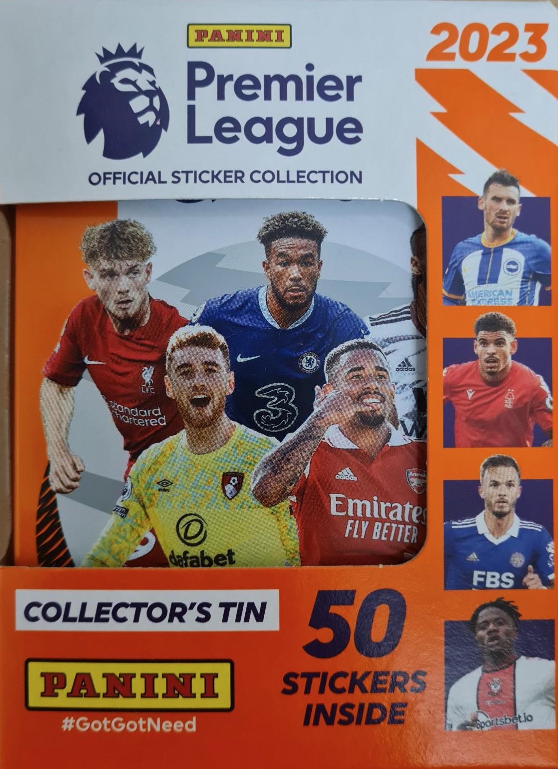 Premier League 2023 Stickers Collectors Tin